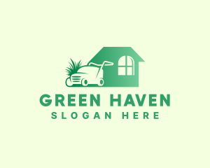 Bush - Grass Garden Lawn Mower logo design