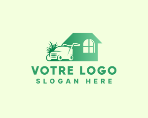 Grass - Grass Garden Lawn Mower logo design