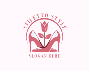 Fashion Stilettos Flower logo design