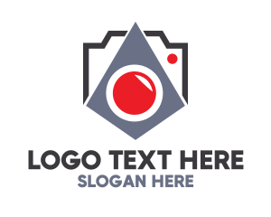 Instagram Vlogger - Abstract Polygon Camera logo design