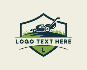 Lawn Care - Lawn Care Grass Shield logo design