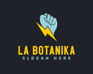 Lightning Bolt Fist Logo