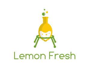 Lemon - Lemon Laboratory Flask logo design