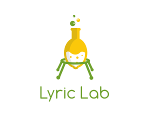 Lemon Laboratory Flask logo design