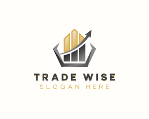 Trader - Graph Analytics Investor logo design