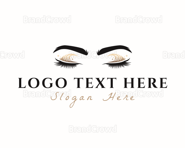 Gold Eyeshadow Makeup Logo