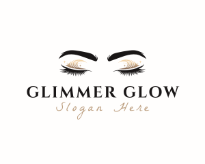 Shimmer - Gold Eyeshadow Makeup logo design