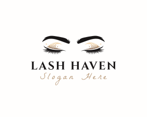 Gold Eyeshadow Makeup logo design