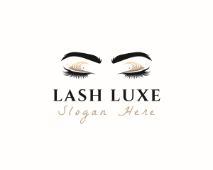 Gold Eyeshadow Makeup logo design