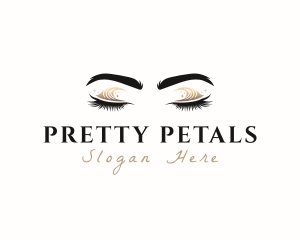 Gold Eyeshadow Makeup logo design