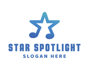 Star Music Note logo design