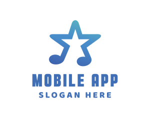 Shape - Star Music Note logo design