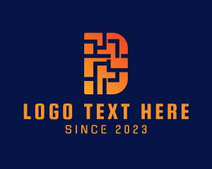 Gradient - Technician Letter D logo design