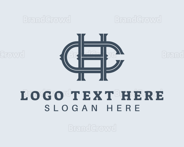 Simple Elegant Company Letter HC Logo