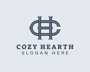 Simple Elegant Company Letter HC logo design