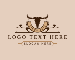 Vintage - Rustic Bull Ranch logo design