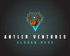 Fierce Moose Antlers logo design