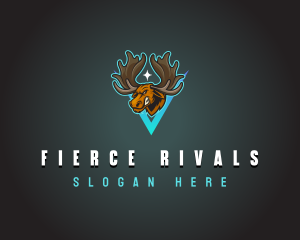 Fierce Moose Antlers logo design