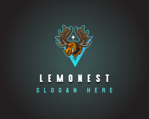 League - Fierce Moose Antlers logo design