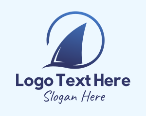 Marine Biology - Marine Shark Fin logo design