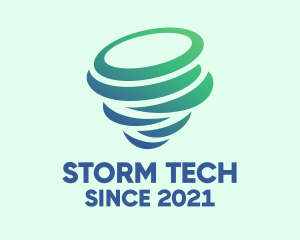 Storm - Minimalist Gradient Tornado logo design