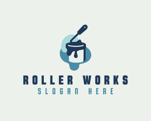 Roller - Paint Roller House Maintenance logo design