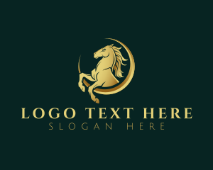 Gold - Elegant Equestrian Stallion logo design