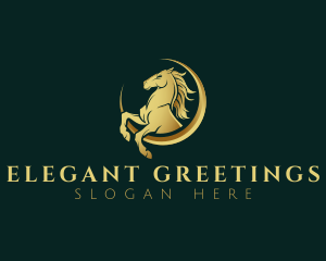 Elegant Equestrian Stallion logo design