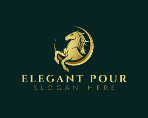 Elegant Equestrian Stallion logo design