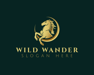 Elegant Equestrian Stallion logo design