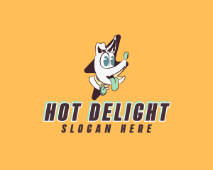 Funny Flash Dog logo design