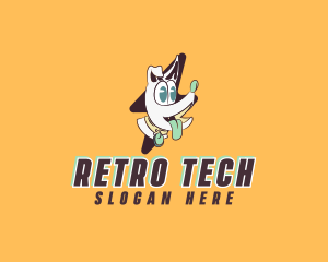 Funny Flash Dog logo design