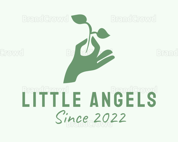 Hand Plant Seedling Logo