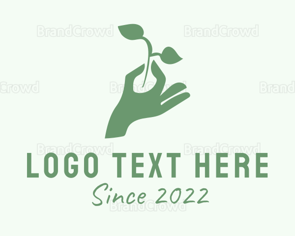 Hand Plant Seedling Logo