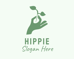 Hand Plant Seedling  Logo