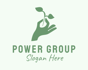 Hand Plant Seedling  Logo