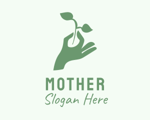 Hand Plant Seedling  Logo