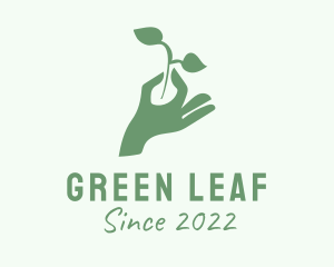 Hand Plant Seedling  logo design