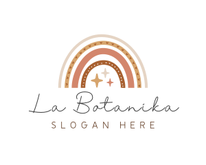 Bohemian - Boho Rainbow Sparkles logo design