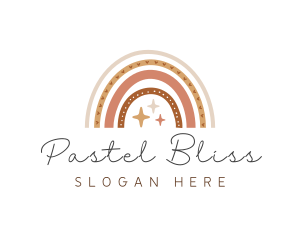 Boho Rainbow Sparkles logo design