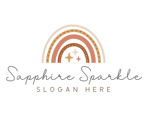 Boho Rainbow Sparkles logo design