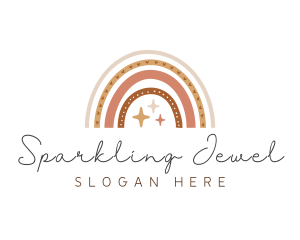 Boho Rainbow Sparkles logo design