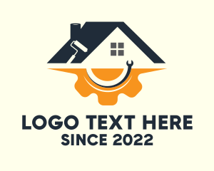 Paint Roller - Home Renovation Service logo design