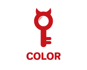 Black Devil - Naughty Devil Lock logo design