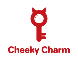 Cheeky - Naughty Devil Lock logo design