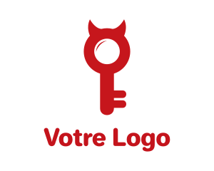 Girly - Naughty Devil Lock logo design