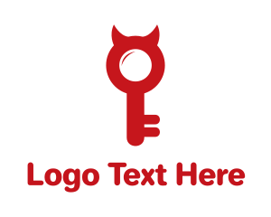 Lucifer - Naughty Devil Lock logo design