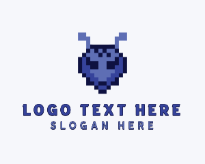 Video Game - Cartoon Pixel Ant logo design