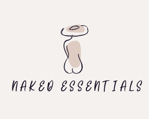 Naked Hat Model logo design