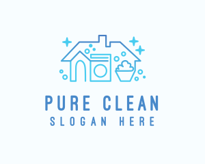 House Cleaning Wash logo design